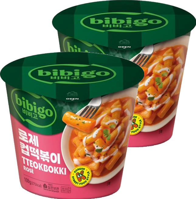 비비고 로제 컵떡볶이, 108g, 2개