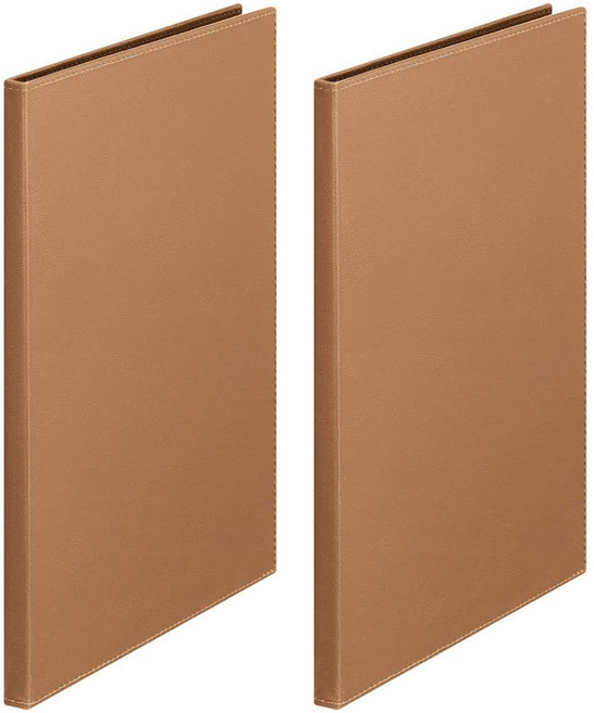 KING JIM Lezaface U系列 透明文件夾 A4 20頁, 駝色, 2個