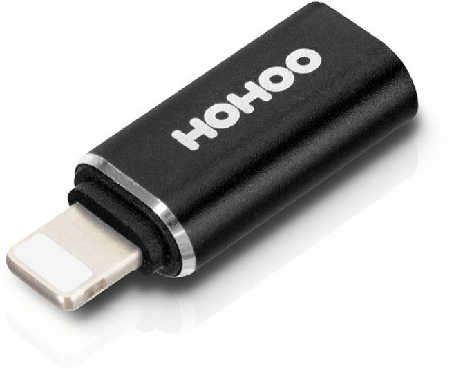 호후 C타입-Lightning 젠더, 27mm, 블랙, 1개