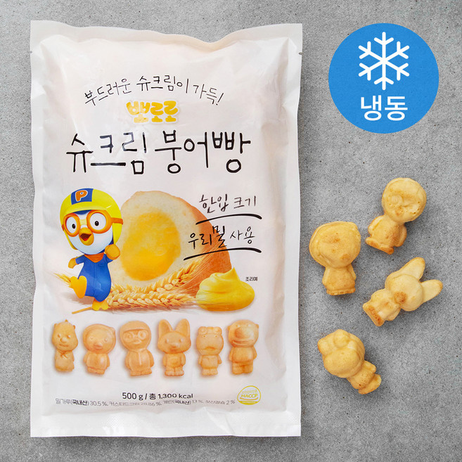 뽀로로 슈크림 붕어빵 (냉동), 500g, 1개입, 1개