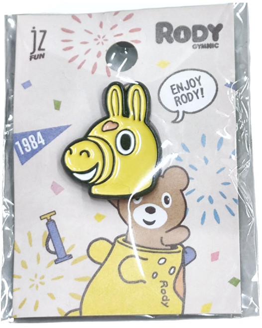 Rody 金屬徽章 慶祝 尺寸w23xh28mm, 黃色, 1個