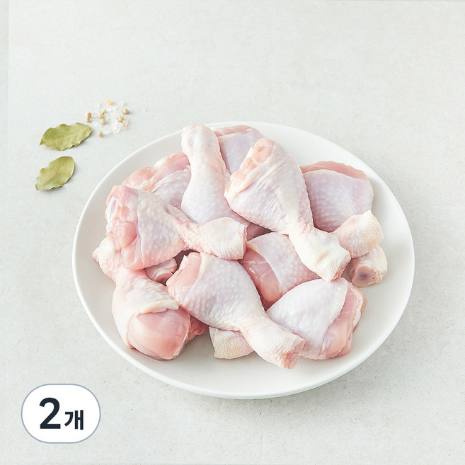 마니커 무항생제 인증 닭터의자연 닭다리 북채 (냉장), 1kg, 2개