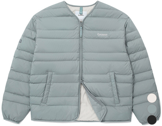 커버낫 남녀공용 커버라이트 카라리스 라이트 다운 패딩점퍼