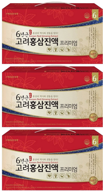 고려홍삼진흥원 6년근 고려홍삼진액 프리미엄, 50ml, 90개