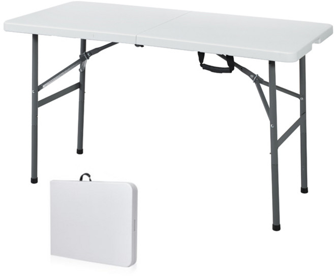 아웃탑 접이식 브로몰딩 테이블 1200, 화이트