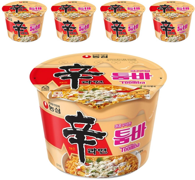 NONGSHIM 農心 辛拉麵 碗裝辣白醬風味辛拉麵 113g, 5入