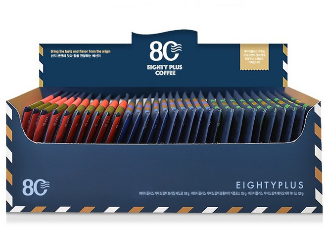 에이티플러스커피 네이비 데일리 팩 드립백커피 3종 x 10p 세트, 10g, 30개입, 1개