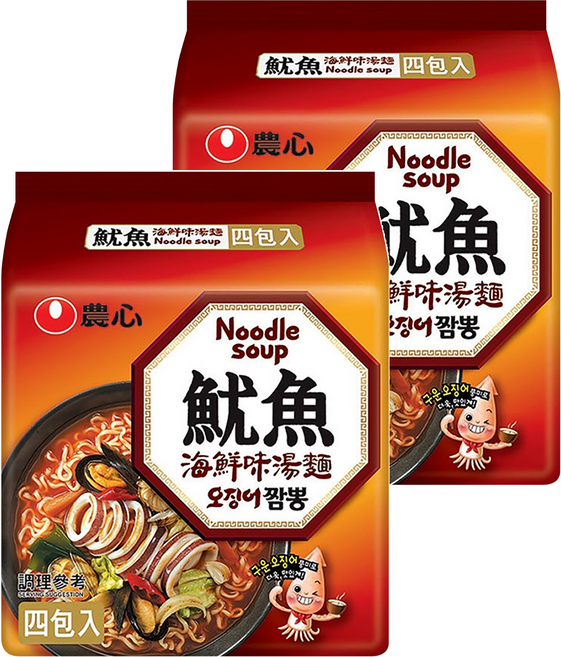NONGSHIM 農心 魷魚海鮮味湯麵 124g, 8包