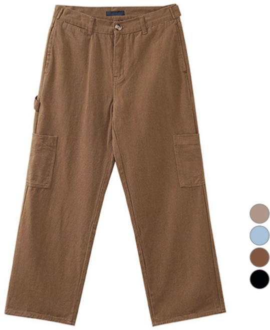 조군샵 남성용 빅사이즈 미니 포켓 릴렉스드 워크 면 팬츠 P6656