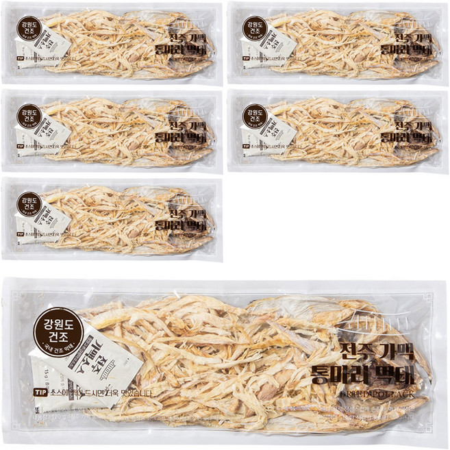 전주가맥 국내건조 통마리 먹태, 120g, 6개