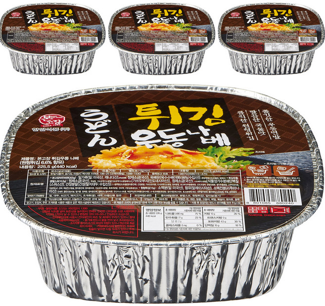 한일본고장 튀김우동 나베, 225.5g, 4개