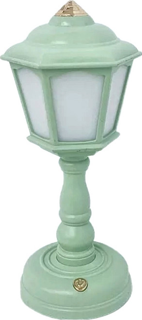 MYUMYU 沐慕家居 三段式調節復古小夜檯燈 USB插孔充電, 路燈綠色