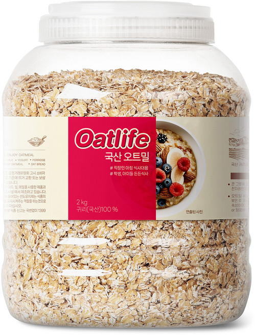 오트라이프 국산 오트밀, 2kg, 1개