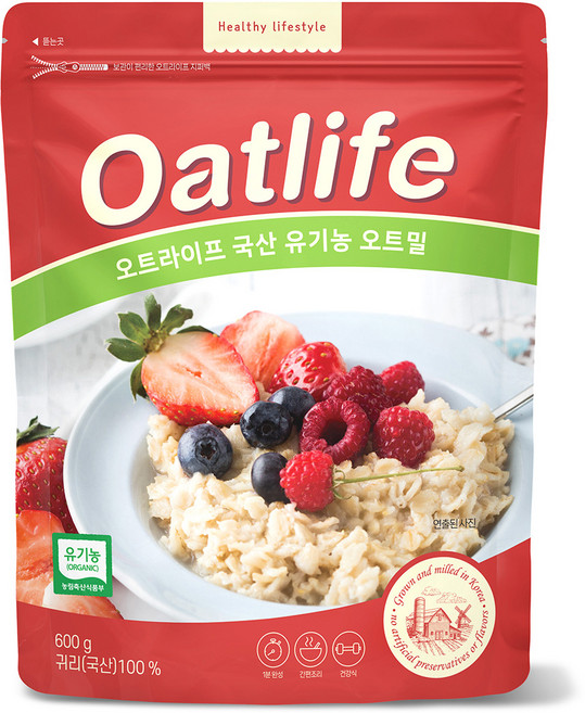 두보식품 오트라이프 국산 유기농 오트밀, 600g, 1개