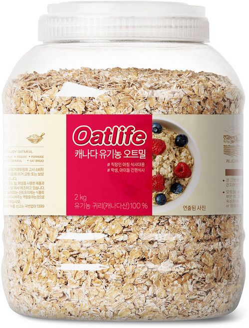 오트라이프 유기농 오트밀, 2kg, 1개