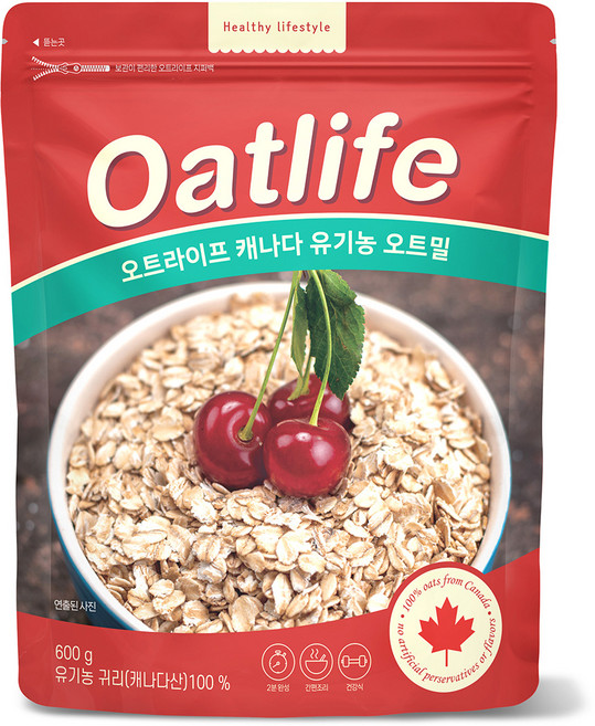 오트라이프 유기농 오트밀, 600g, 1개