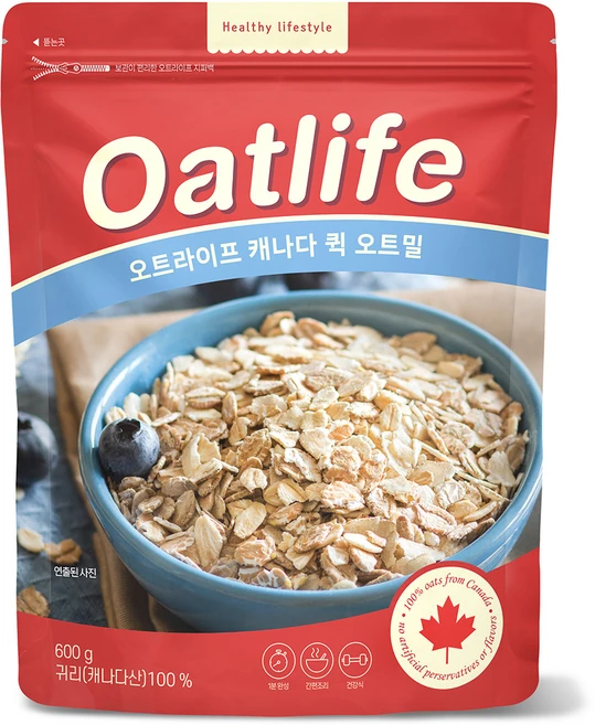 오트라이프 캐나다 오트밀, 600g, 1개 - 쿠팡