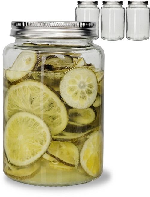 미르코리아 메탈글라스자 유리병, 550ml, 4개