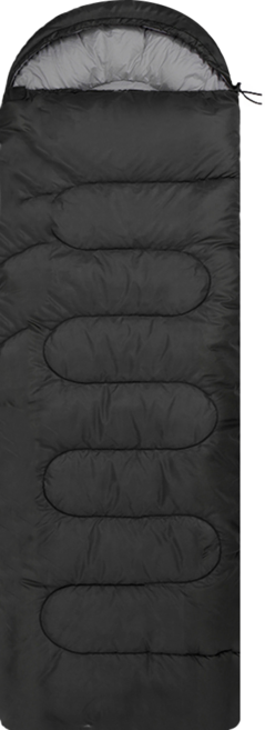 comet 木乃伊式四季用睡袋 220*80cm 1950g, 午夜黑, 1入