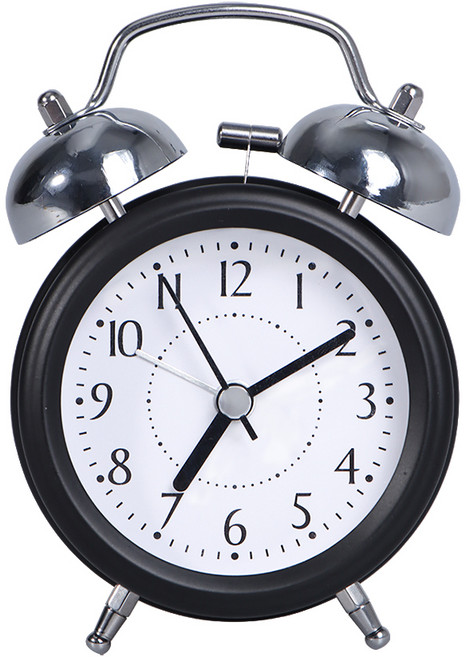 홈플래닛 클래식 알람 탁상시계, 블랙