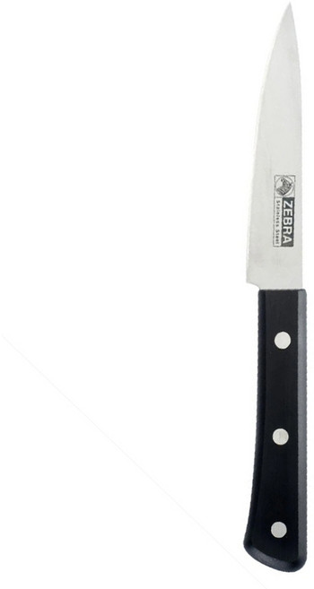 ZEBRA THAILAND 斑馬牌 420不銹鋼 料理刀, 1支, 黑色刀柄 銀色刀刃