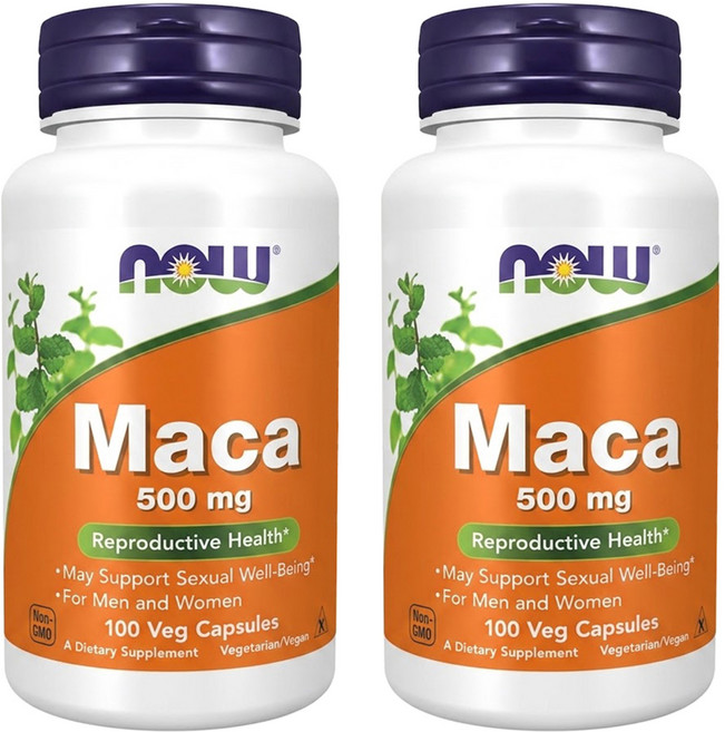 NOW Foods 台灣公司貨 MACA瑪卡膠囊 500mg, 100顆, 0.6g, 2罐