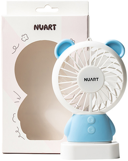 누아트 캐릭터 휴대용 선풍기, SMD-S5000B, 블루베어