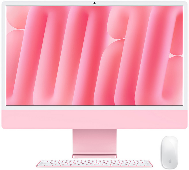 Apple iMac 24吋 M4 8核心GPU 原廠保固, 粉紅色, 16GB, 256GB, MAC OS, MWUG3TA/A