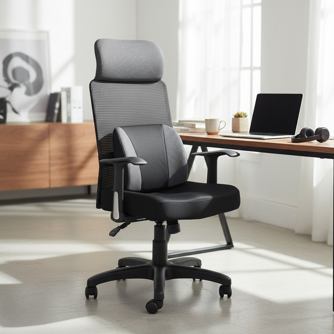 收納王妃 舒適電腦椅 EV-02D, 灰色