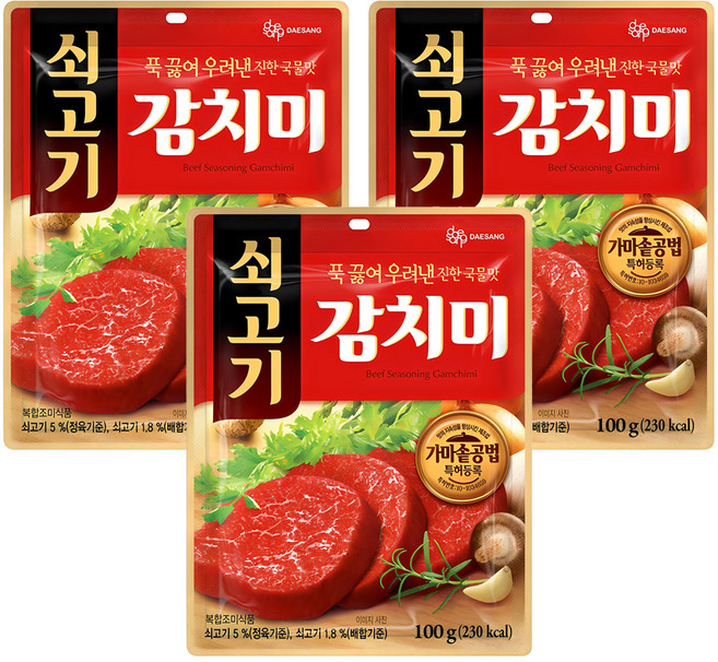대상 쇠고기 감치미, 100g, 3개