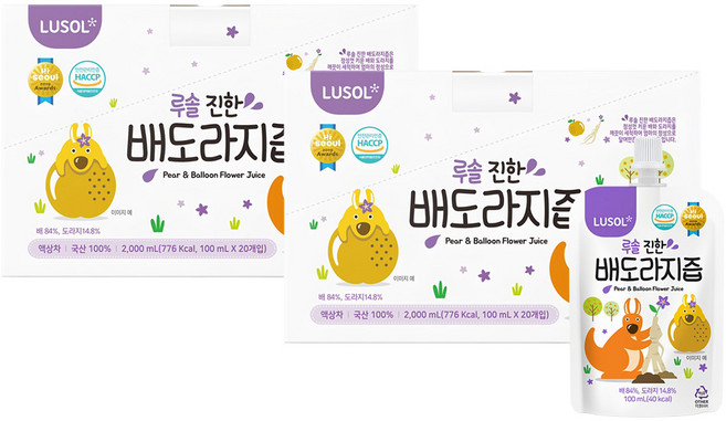 루솔 진한 배도라지즙, 100ml, 40개