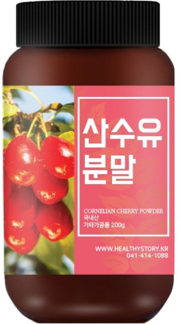 건강스토리 산수유 분말, 200g, 1개