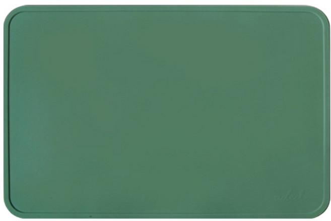 ade.l Dining系列 矽膠餐墊, 428 x 282 x 2mm 邊緣凸起3mm, 卡其綠色, 1個