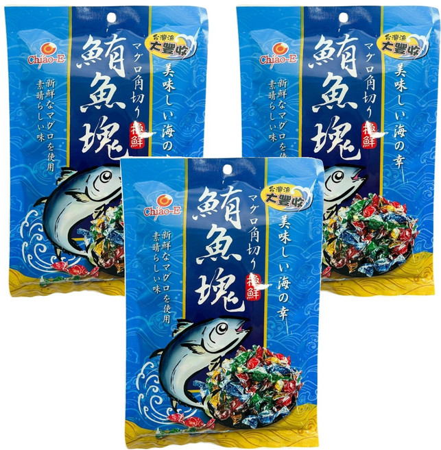 Chiao-E 巧益 台灣漁大豐收 鮪魚塊, 70g, 3包