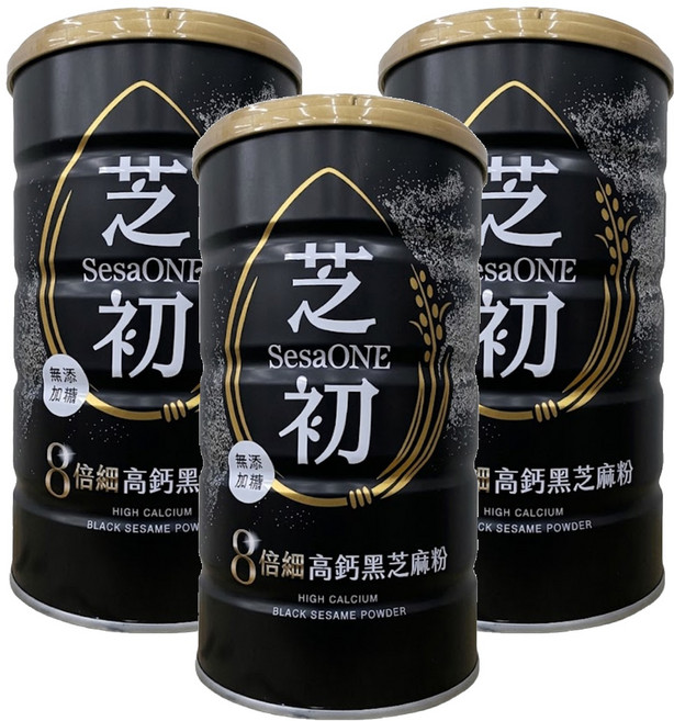 SesaONE 芝初 8倍細高鈣黑芝麻粉, 380g, 3罐