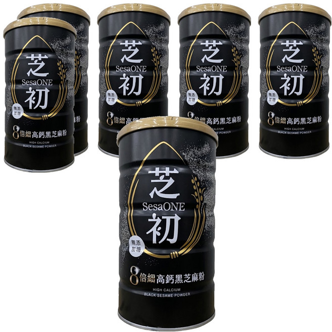 SesaONE 芝初 8倍細高鈣黑芝麻粉, 380g, 6罐