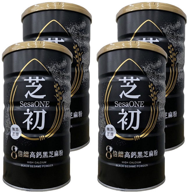 SesaONE 芝初 8倍細高鈣黑芝麻粉, 380g, 4罐