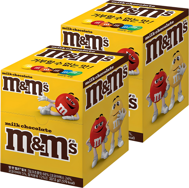 엠앤엠즈 밀크 픽앤믹스 초콜릿, 337.5g, 2개