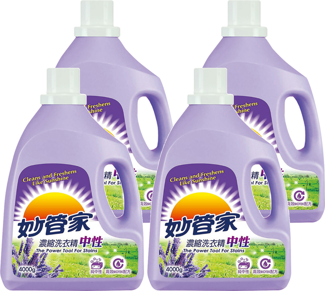 Magic Amah 妙管家 濃縮洗衣精 中性, 4kg, 4桶