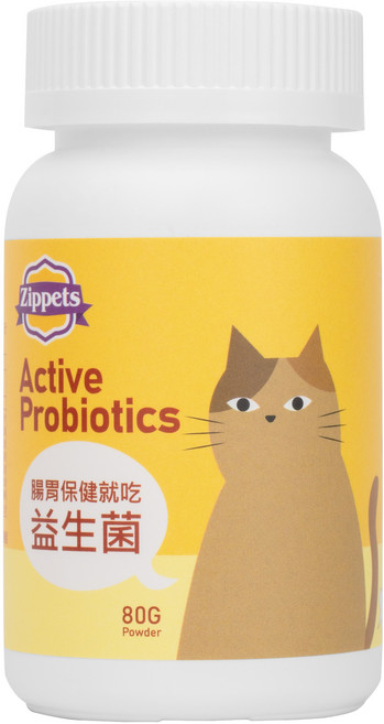 Zippets 吉沛思 貓貓益生菌顆粒, 腸胃保健, 80g, 1罐