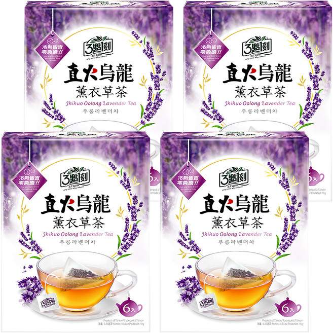 3點1刻 直火烏龍 薰衣草茶, 2.5g, 6包, 4盒