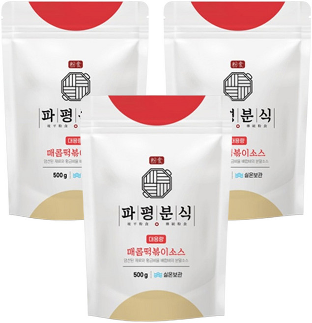 파평분식 떡볶이 소스 분말 매콤한맛, 500g, 3개
