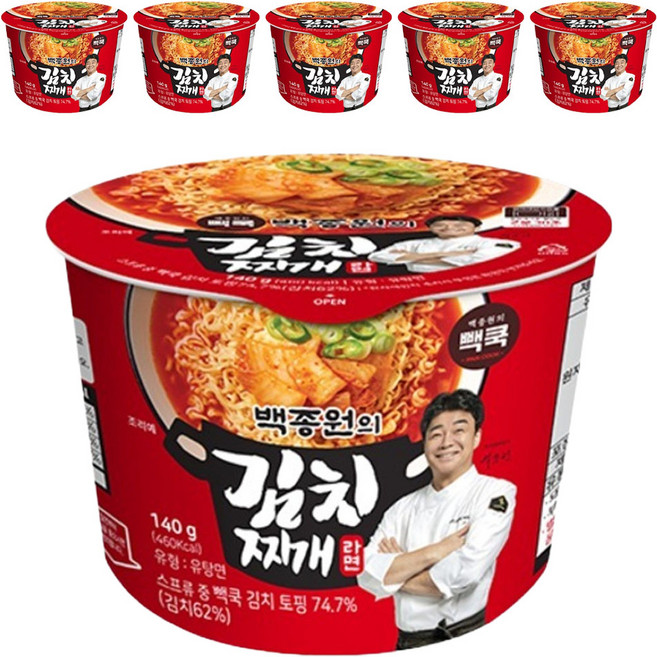 TBK 백종원의 김치찌개 라면 140g, 6개