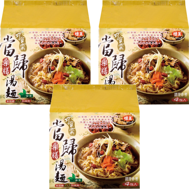 味王 巧食齋 當歸藥膳湯麵 全素 85g, 12包