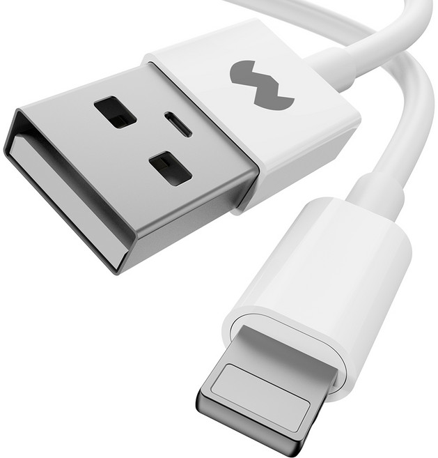 구스페리 라이트닝 8핀 아이폰 고속충전 케이블, 화이트, 1개, 2m