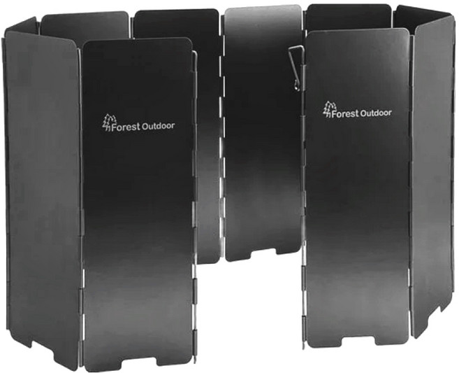 Forest Outdoor 群森戶外 露營輕量化鋁合金 擋風板 10片, 黑色, 1組
