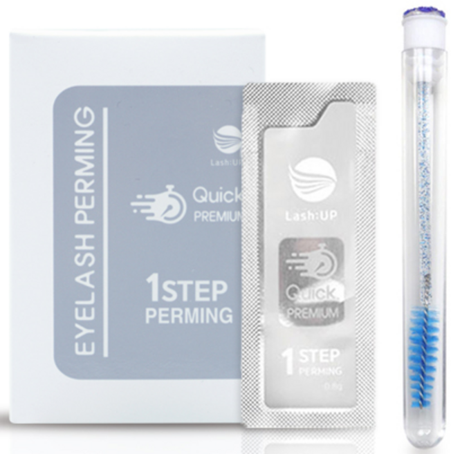 래쉬업 퀵 프리미엄 아이래쉬 펌 STEP 1 10p + 케이스 마스카라 브러쉬 1p 세트, 8g, 1개