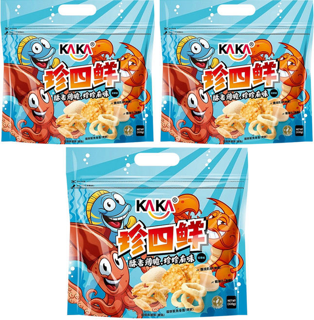 KAKA 卡卡 珍四鮮 冠軍蝦, 120g, 3包