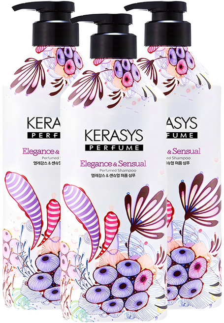 케라시스 퍼퓸 샴푸 엘레강스 앤 센슈얼, 980ml, 3개