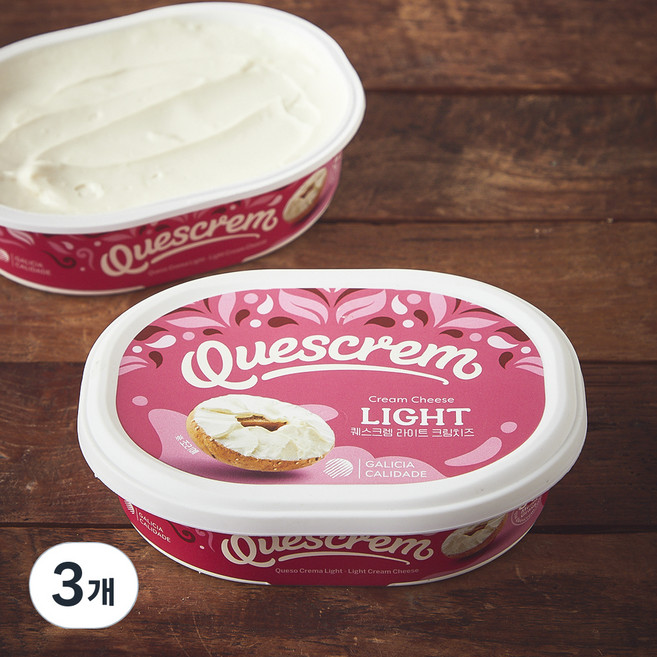 퀘스크램 라이트 크림치즈, 200g, 1개입, 3개